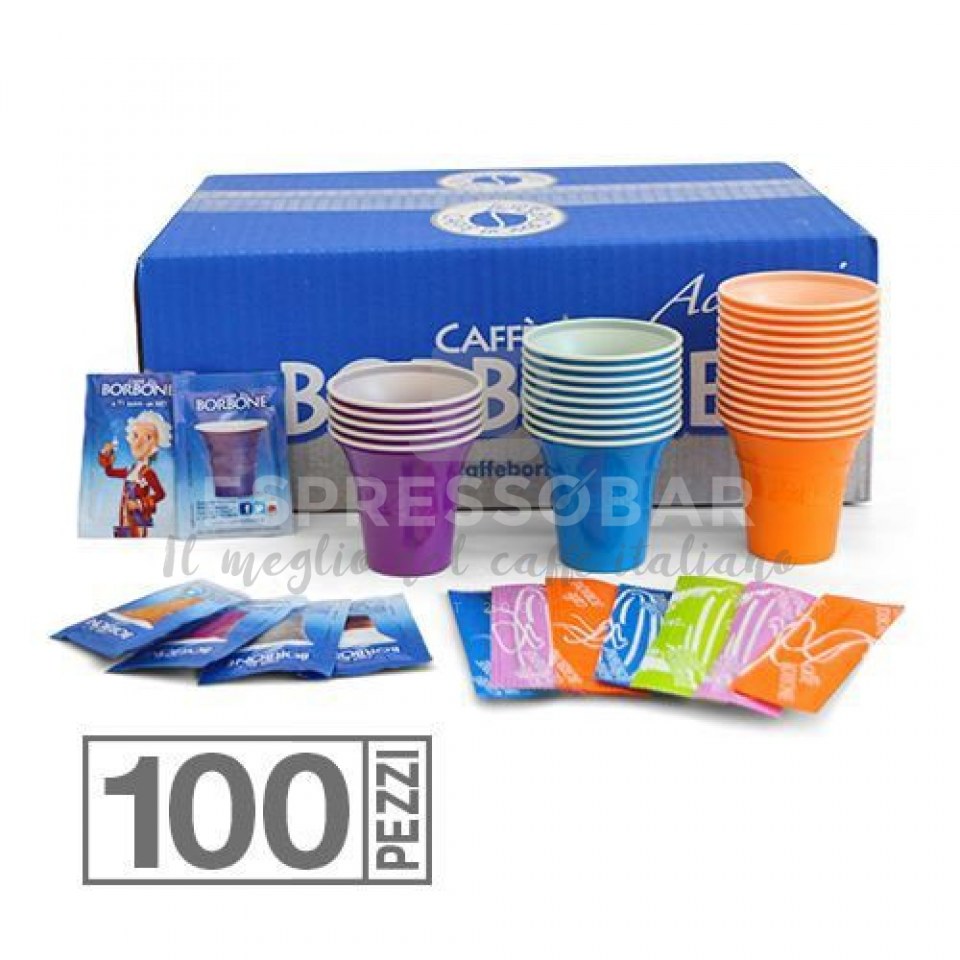 100-Kit con palette, zucchero e bicchierini